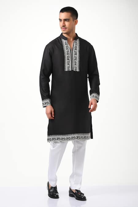 Taroob Silk Dori Embroidered Kurta Set 