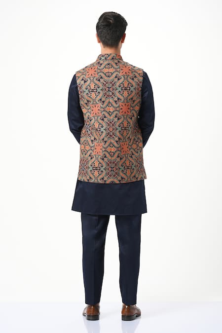 Taroob Kashmiri Sozni Embroidered Nehru Jacket 