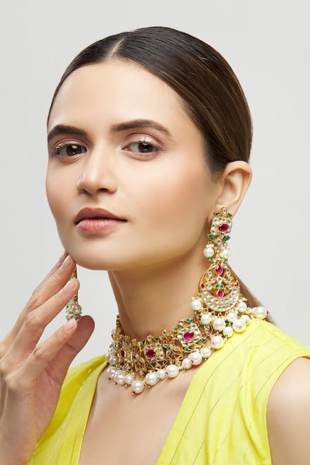 Moh-Maya by Disha Khatri Kundan Choker Set 