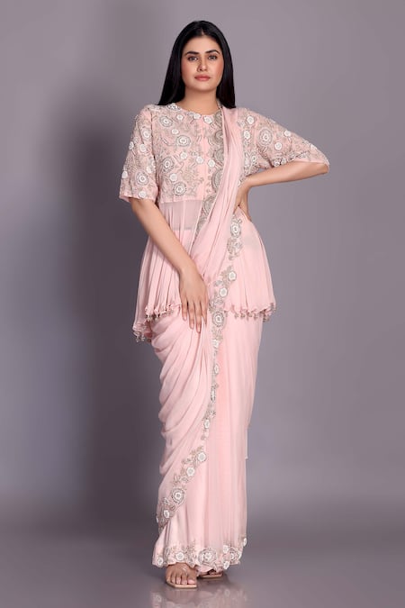 Peplum Blouse with Saree: Celebrate Feminine Grace – Shreya Agarwal