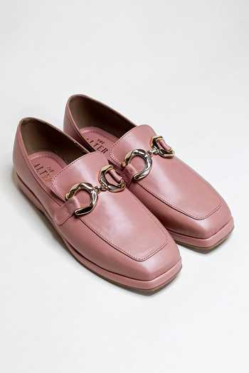 Buy_The Alter_Pink Interlocked Buckle Detail Loafers _Online_at_Aza_Fashions