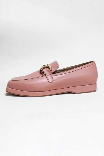 The Alter_Pink Interlocked Buckle Detail Loafers _at_Aza_Fashions