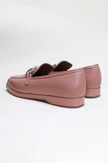 Buy_The Alter_Pink Interlocked Buckle Detail Loafers 