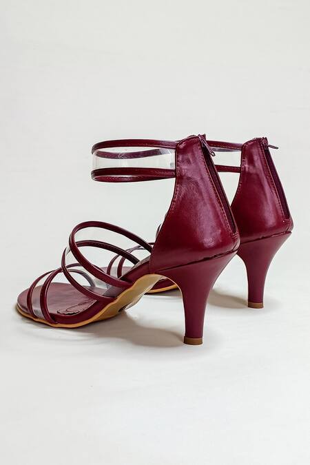 Maroon stilettos sale