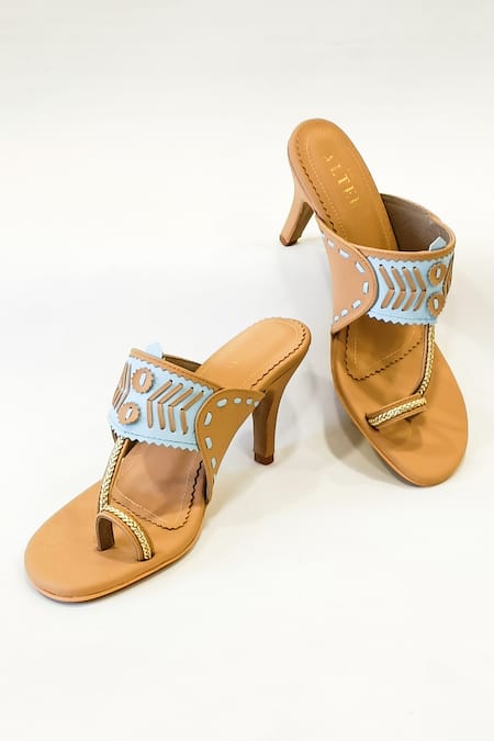 Buy Rocia Beige Women Kolhapuri Stiletto Online at Regal Shoes |8166591