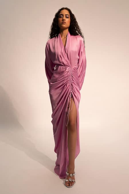 Aroka Haze Pleated Draped Dress 