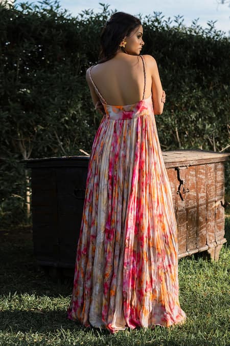 17:17 By Simmi Saboo Side Knot Flared Maxi Dress 
