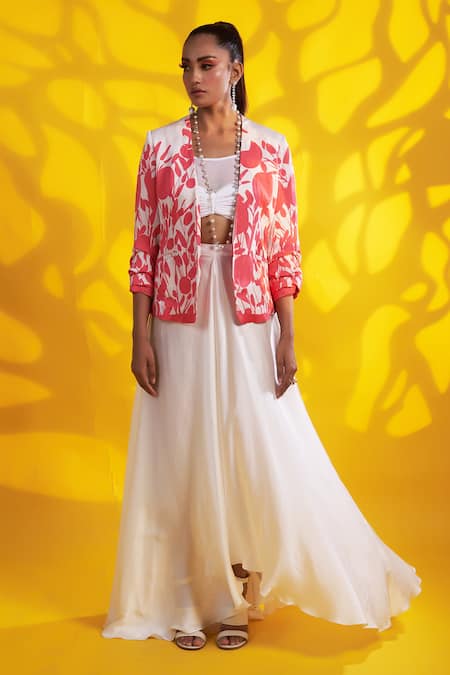 Jyoti Sachdev Iyer_White Cotton Cupro Flared Trouser _Online_at_Aza_Fashions