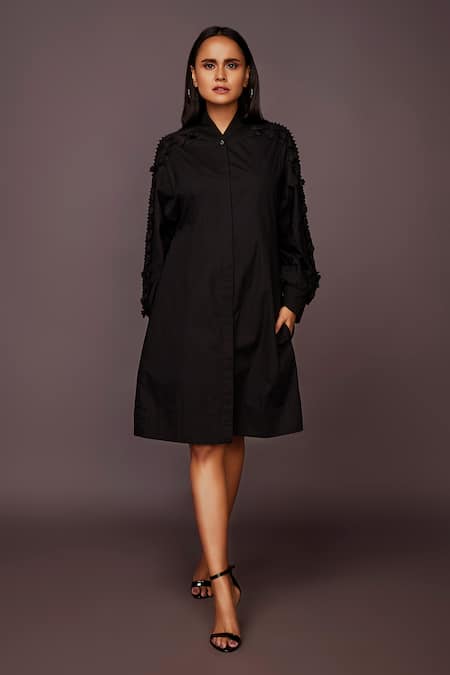 Deepika Arora 3D Clover Embroidered Shirt Dress 