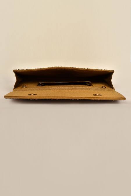 Buy Alor Bags Gold Rhinestones, Sequins Magnifique Envelope Crystal Clutch Online at Aza Fashions Buy_Alor Bags_Gold Rhinestones, Sequins Magnifique Envelope Crystal Clutch _Online_at_Aza_Fashions