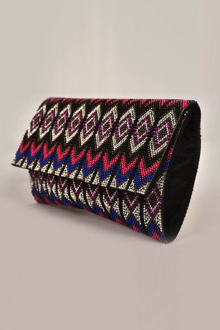 Buy Alor Bags Black Beads, Crystals Banjara Envelope Clutch Online at Aza Fashions Buy_Alor Bags_Black Beads, Crystals Banjara Envelope Clutch _Online_at_Aza_Fashions