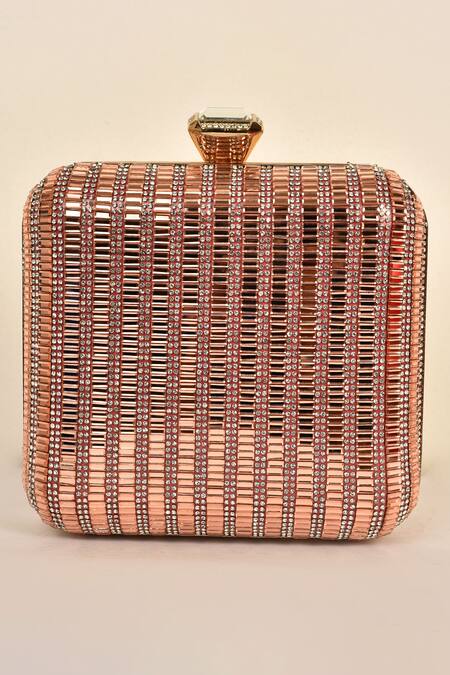 Alor Bags_Pink Crystals Regalia Embellished Clutch _Online_at_Aza_Fashions