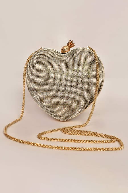 Alor Bags Dazzle Crystal Heart Clutch 