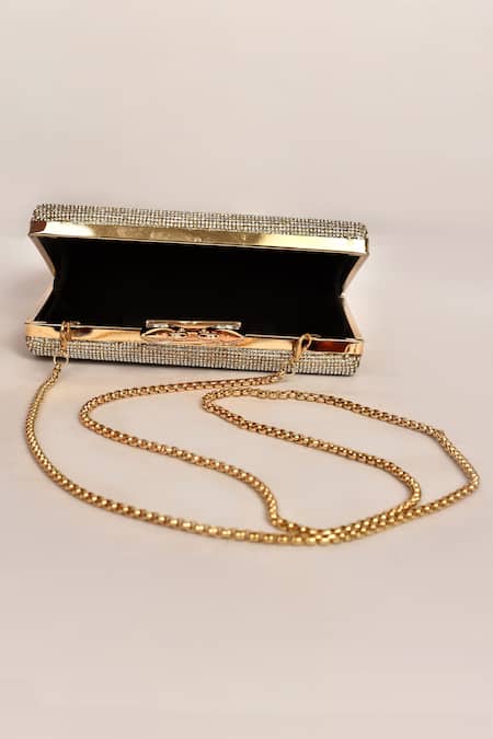 Shop_Alor Bags_Silver Crystals Venice Embellished Clutch _Online_at_Aza_Fashions