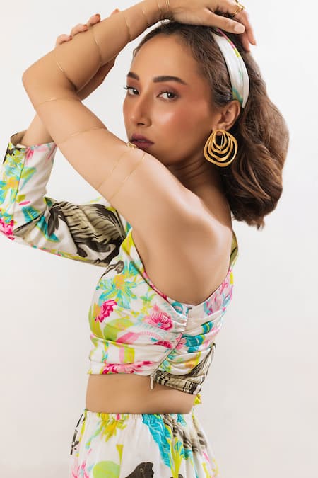 Buy That Thing You Love Multi Color Satin, Cotton One Shoulder Printed Dress Online at Aza Fashions Buy_That Thing You Love_Multi Color Satin, Cotton One Shoulder Printed Dress _Online_at_Aza_Fashions