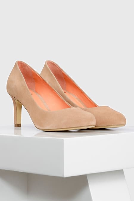 Platform high heels shoes in beige | Premium Outlet