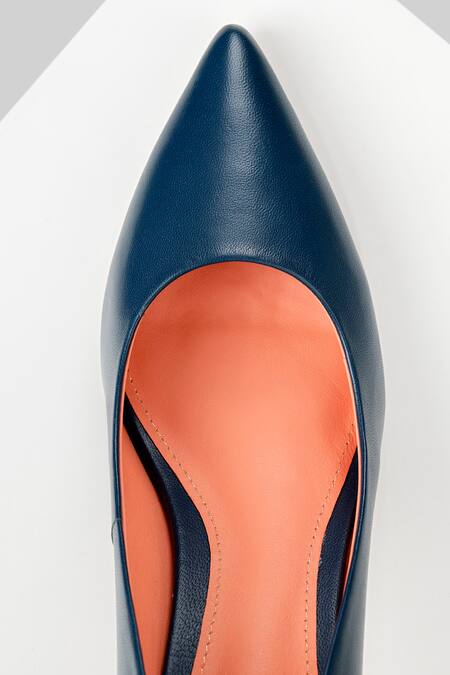 Buy_Oroh_Blue Ibiza Leather Pointed Toe Pumps _Online_at_Aza_Fashions