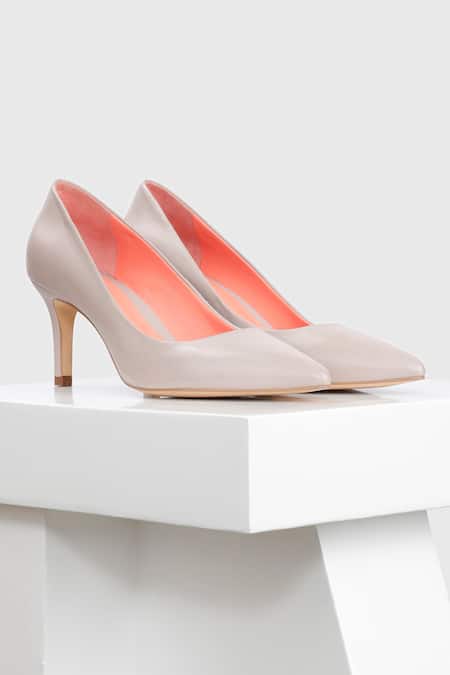 Oroh Grey Ibiza Leather Pointed Toe Pumps 