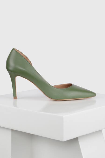 Buy Oroh Green Barcelona Pencil Pump Heels Online at Aza Fashions Buy_Oroh_Green Barcelona Pencil Pump Heels _Online_at_Aza_Fashions