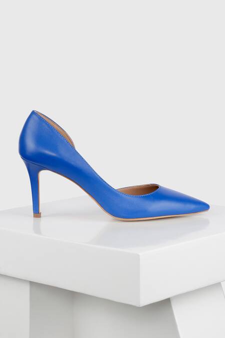 Buy Oroh Blue Barcelona Leather Pencil Pump Heels Online at Aza Fashions Buy_Oroh_Blue Barcelona Leather Pencil Pump Heels _Online_at_Aza_Fashions
