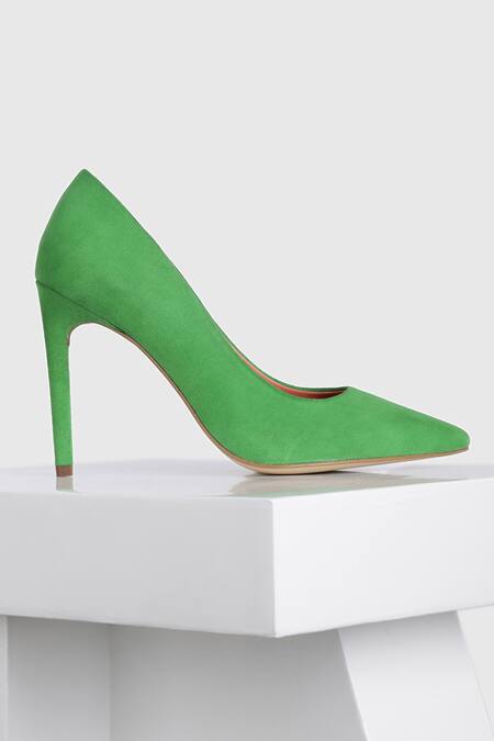 Shop Oroh Green Madrid Pencil Pump Heels Online at Aza Fashions Shop_Oroh_Green Madrid Pencil Pump Heels _Online_at_Aza_Fashions