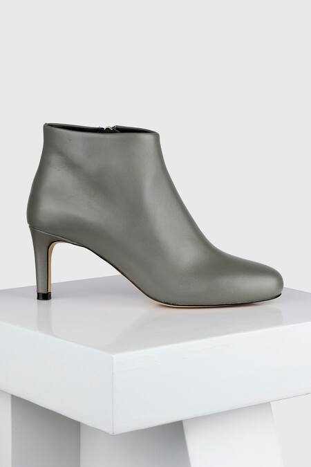 Oroh Grey Molina Pencil Heel Leather Boots Online at Aza Fashions Oroh_Grey Molina Pencil Heel Leather Boots _Online_at_Aza_Fashions