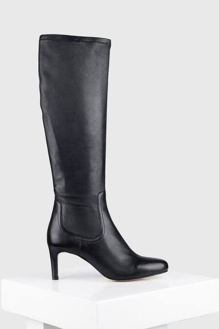 Oroh Black Genuine Leather Long Boots Online at Aza Fashions Oroh_Black Genuine Leather Long Boots _Online_at_Aza_Fashions