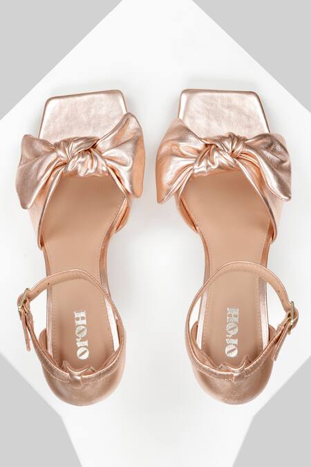 Shop Oroh Pink Manises Leather Square Toe Heels at Aza Fashions Shop_Oroh_Pink Manises Leather Square Toe Heels _at_Aza_Fashions