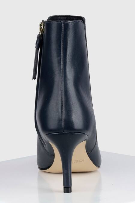 Buy Oroh Blue Carmona Leather Pointed Toe Ankle Boot Online at Aza Fashions Buy_Oroh_Blue Carmona Leather Pointed Toe Ankle Boot _Online_at_Aza_Fashions