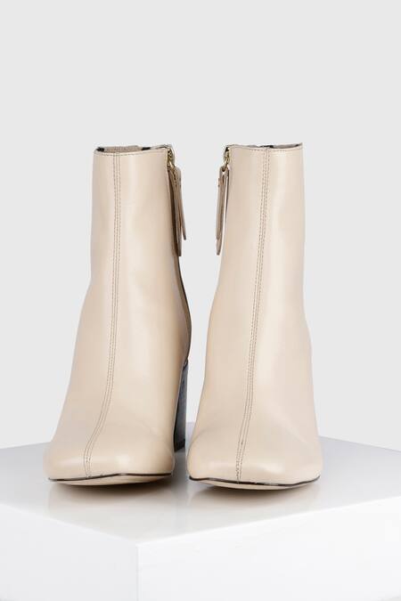 Shop_Oroh_Beige Calafell Solid Ankle Boots _at_Aza_Fashions