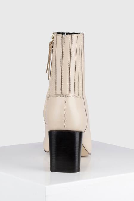 Oroh_Beige Calafell Solid Ankle Boots _Online_at_Aza_Fashions
