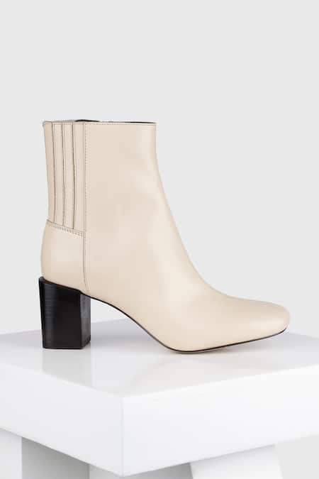 Buy_Oroh_Beige Calafell Solid Ankle Boots _Online_at_Aza_Fashions