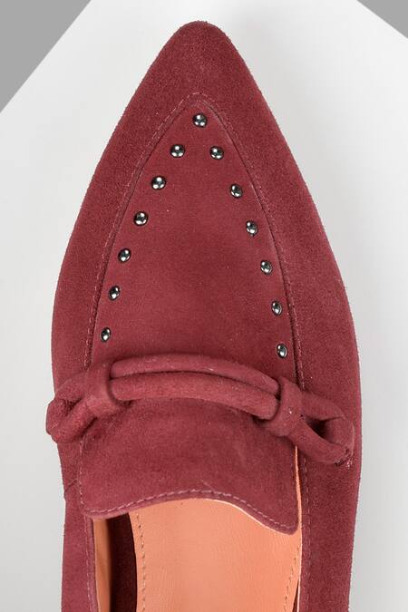 Oroh_Pink Murcia Studded Loafers_at_Aza_Fashions