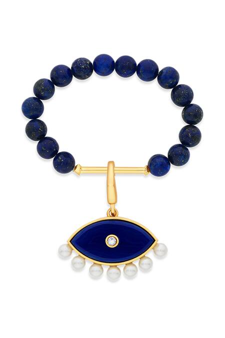 Buy Isharya Blue Pearl, Agate Evil Eye Embellished Charm Online at Aza Fashions Buy_Isharya_Blue Pearl, Agate Evil Eye Embellished Charm_Online_at_Aza_Fashions