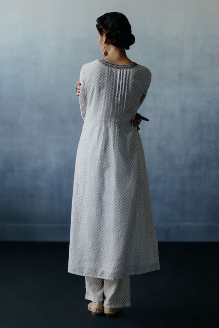 Avacara Neel Handblock Printed Kurta Set 