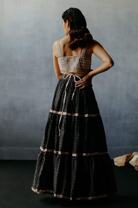 Avacara Neel Bustier & Floral Print Skirt Set 