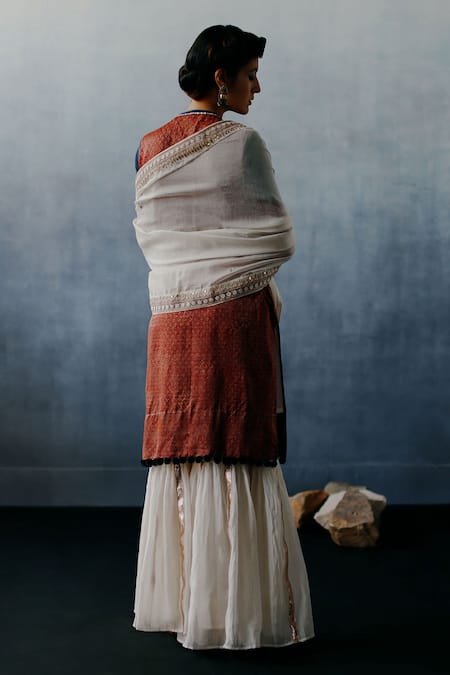 Avacara Neel Fadat Print Kurta Sharara Set 