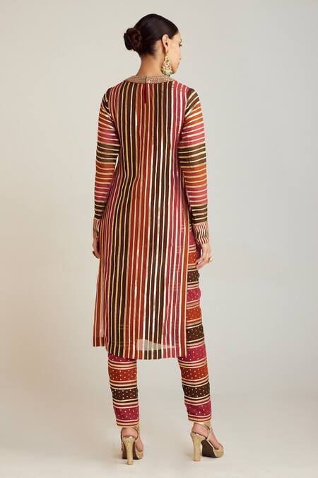 Vvani By Vani Vats Gota Hand Embroidered Kurta Set 