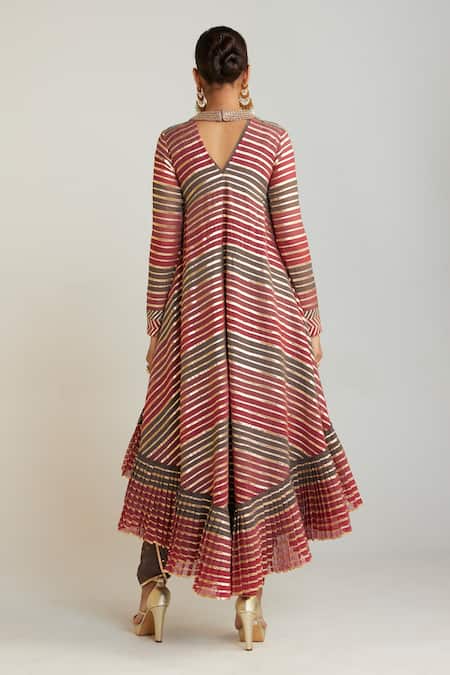 Shop Vvani By Vani Vats Multi Color Georgette, Silk Embroidery Round Asymmetric Kurta And Dhoti Pant Set at Aza Fashions Shop_Vvani By Vani Vats_Multi Color Georgette, Silk Embroidery Round Asymmetric Kurta And Dhoti Pant Set _at_Aza_Fashions