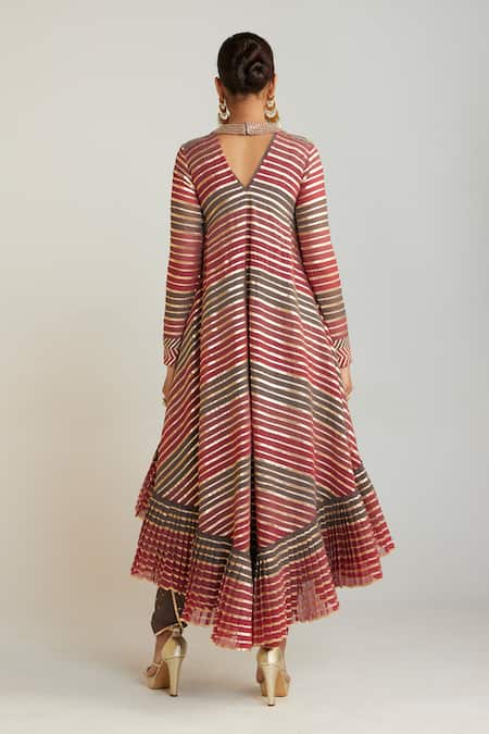 Shop Vvani By Vani Vats Multi Color Georgette, Silk, Net Embroidery Asymmetric Kurta Dhoti Pant Set at Aza Fashions Shop_Vvani By Vani Vats_Multi Color Georgette, Silk, Net Embroidery Asymmetric Kurta Dhoti Pant Set _at_Aza_Fashions