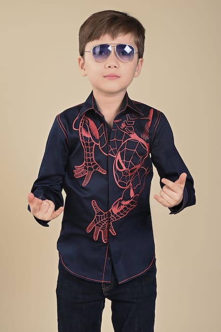 Hoity Moppet Amazing Spiderman Embroidered Shirt 