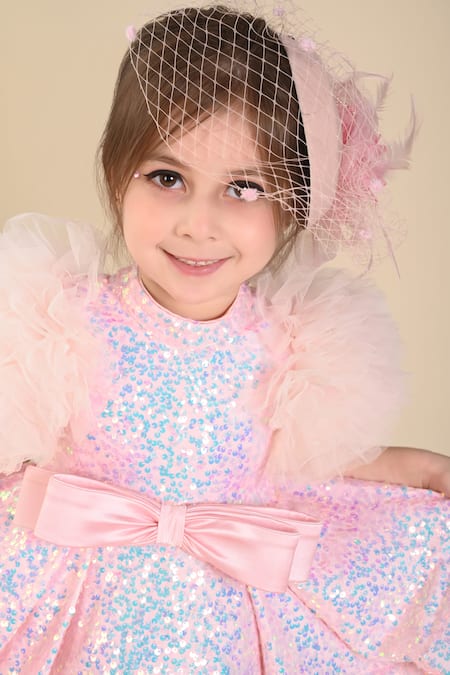 Buy Hoity Moppet Pink Tulle, Satin Sequins Glitter Girl Embellished Dress Online at Aza Fashions Buy_Hoity Moppet_Pink Tulle, Satin Sequins Glitter Girl Embellished Dress _Online_at_Aza_Fashions