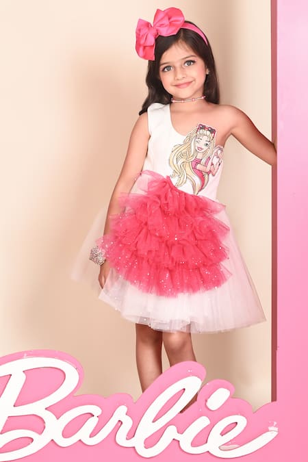 Buy Hoity Moppet White Tulle, Crepe, Satin Not Your Barbie Girl Applique Embroidered Dress Online at Aza Fashions Buy_Hoity Moppet_White Tulle, Crepe, Satin Not Your Barbie Girl Applique Embroidered Dress _Online_at_Aza_Fashions