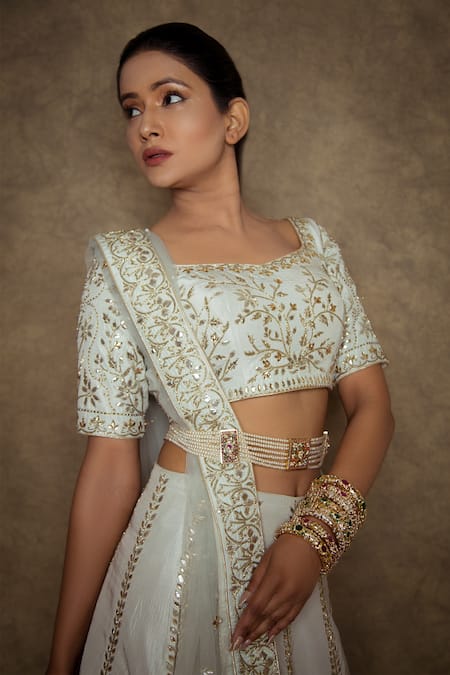 Queens Jewels Multi Color Bridal Jadau Bead Embellished Kamarbandh Online at Aza Fashions Queens Jewels_Multi Color Bridal Jadau Bead Embellished Kamarbandh _Online_at_Aza_Fashions