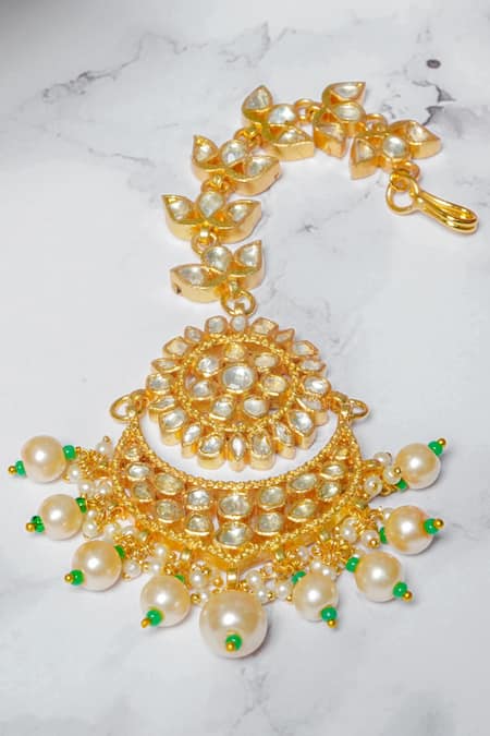 Queens Jewels Lipi Kundan Embellished Maangtikka 