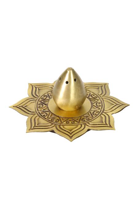 Shop_Nakshikathaa - Homeware_Gold Brass Hand Etched Divinity Gift Hamper - 4 Pcs 