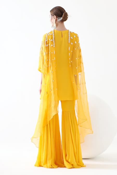 Mehak Talreja Couturre Floral Embroidered Kurta Sharara Set 