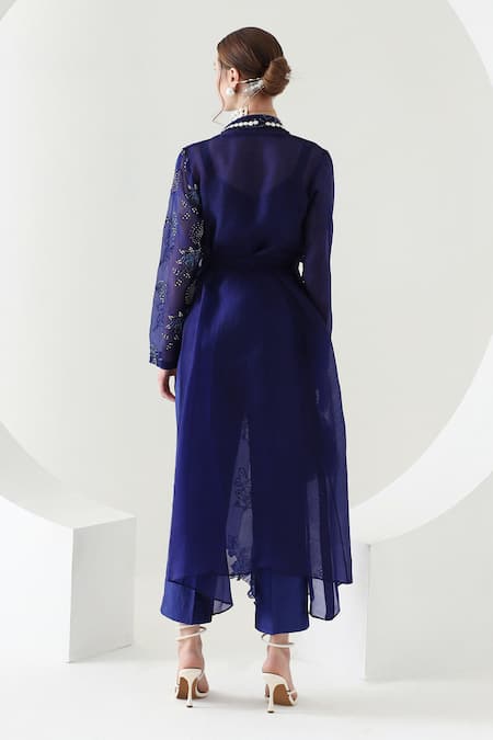 Mehak Talreja Couturre Embroidered Cross Over Cape Pant Set 