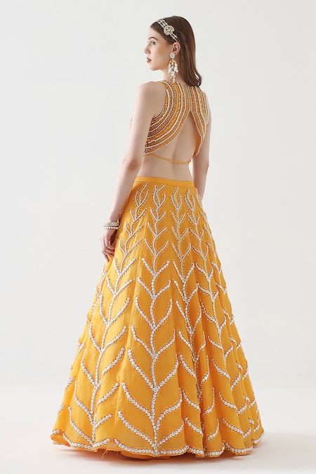 Mehak Talreja Couturre Dua Pearls Embroidered Lehenga With Blouse 