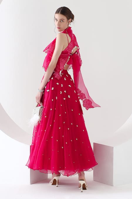 Mehak Talreja Couturre Dariya Pearls Embellished Lehenga & Jacket Set 